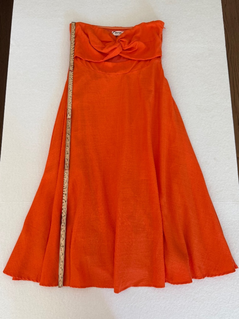 Showpo Avie Orange Twist Strapless Cutout Cocktail Midi Dress NWT US 10 Party - Picture 11 of 15